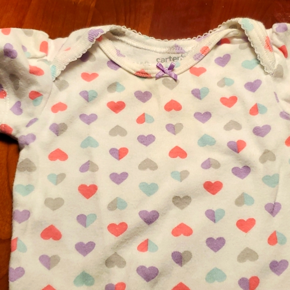 Heart patterned onsie